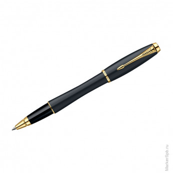 Ручка-роллер "Urban Muted Black Lacquer GT" синяя, 0,8мм, подар.уп.