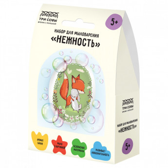 Набор для мыловарения ТРИ СОВЫ 'Нежность', 1 мыло с картинкой, картонная коробка