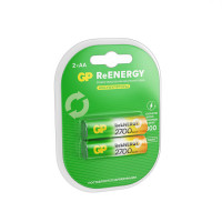 Батарейки аккумуляторные GP ReEnergy Ni-Mh пальчиковые КОМПЛЕКТ 2 шт., АА (HR6), 2600 mAh, 270AAHCRGY, 270AAHCRGY-2CR Батарейки аккумуляторные GP ReEnergy Ni-Mh пальчиковые КОМПЛЕКТ 2 шт., АА (HR6), 2600 mAh, 270AAHCRGY, 270AAHCRGY-2CR