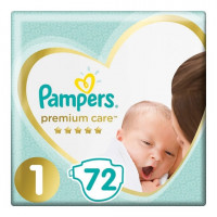 Подгузники 72шт PAMPERS (Памперс) Premium Care Newborn, размер 1 (2-5 кг), 1210787