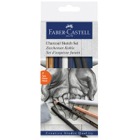 Набор угля и угольных карандашей Faber-Castell 'Charcoal Sketch' 7 предметов, картон. упак.