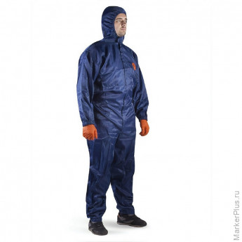 Комбинезон многоразовый защитный с капюшоном Jeta Safety JPC75b синий р. L