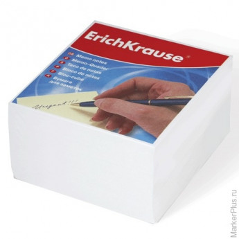 Блок для записей ERICH KRAUSE непроклеенный, 9х9х5 см, белый, 2717