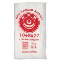 Пакет фасовочный ПНД 10+8х27 8 мкм WWW 500 шт/уп, комплект 500 шт