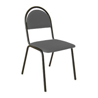 Стул Furniture "Стандарт", каркас металл черный, обивка ткань черная Стул Furniture "Стандарт", каркас металл черный, обивка ткань черная