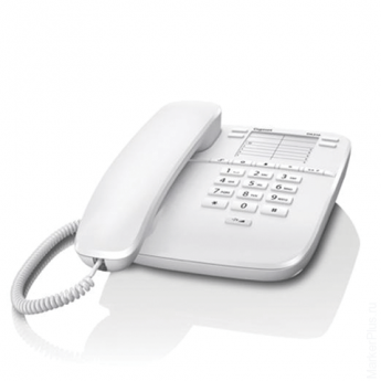 Телефон GIGASET DA310, память на 4 номера, повтор номера, тональный/импульсный набор, цвет белый, S3