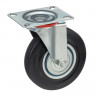 Колесо поворотное Стелла-техник 4001-125 д.125мм,г/п 100кг,резина,металл