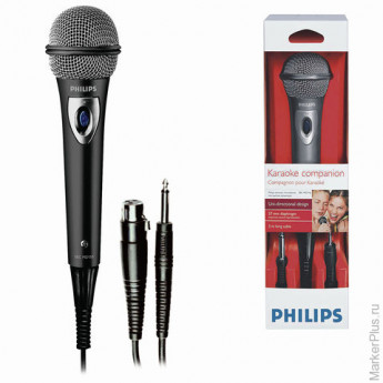 Микрофон PHILIPS SBCMD150/00, проводной, кабель 3 м, черный