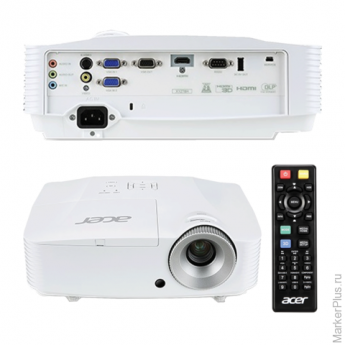 Проектор мультимедийный ACER X1278H, DLP, 1024x768, 3800 Лм, 20000:1, 3D, VGA, HDMI, MR.JMK11.001