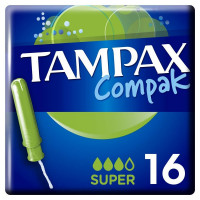 Тампоны TAMPAX Compak Super Duo с аппликатором 16шт/уп, комплект 16 шт
