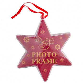Елочное украшение "Звезда с фотографией", ассорти, 8 см