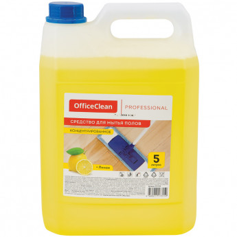 Средство для мытья полов OfficeClean Proffesional 'Универсальное концентрат Лимон', канистра, 5л