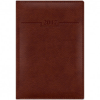 Ежедневник датированный 2017г., А5, 176л., кожзам "Armonia Elefant", коричневый
