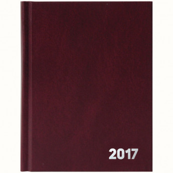 Ежедневник датированный 2017г., А6, 168л., БВ, бордовый