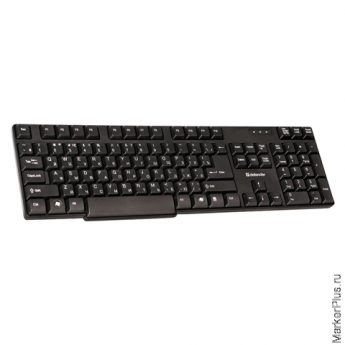 Клавиатура проводная DEFENDER Accent 930B, USB, 104 клавиши, черная, 45030