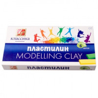 Пластилин Луч Классика 6цв 120гр со стеком