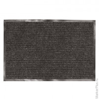 Коврик входной ворсовый влаго-грязезащитный ЛАЙМА, 120х150 см, ребристый, толщина 7 мм, черный, 6028