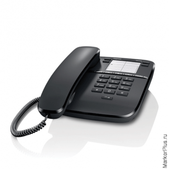 Телефон GIGASET DA310, память 4 номера, повтор номера, тональный/импульсный набор, цвет черный, S300