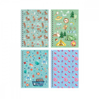 Записная книжка А6 80л. на гребне BG "Яркий день", матовая ламинация, твердая обложка