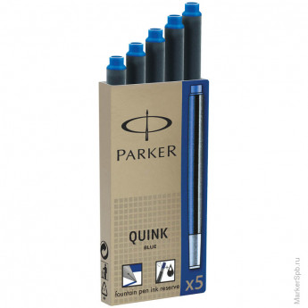 Картриджи чернильные "Parker Quink" синие, 5шт.