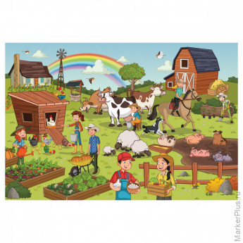 Пазл 104 эл. ТРИ СОВЫ "Приключения на ферме"