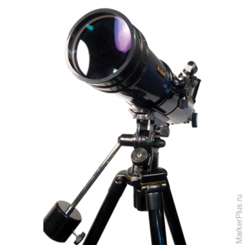 Телескоп LEVENHUK Strike 90 PLUS, рефрактор, 3 окуляра, ручное управление, для начинающих, 37359