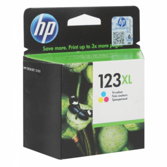 Картридж струйный HP (F6V18AE) Deskjet 2130, №123XL, цветной, увеличенной ёмкости, оригинальный, рес