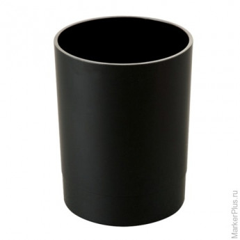 Подставка-органайзер СТАММ "Офис" (стакан для ручек), 70х70х90 мм, черная, СН11