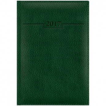 Ежедневник датированный 2017г., А5, 176л., кожзам "Armonia Elefant", зеленый