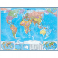 Настенная карта Мир политическая 1:22млн.,1,58х1,18м.