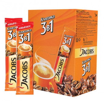 Кофе растворимый JACOBS (Якобс) "3 в 1 Классик", 12 г, пакетик, 56718 36 шт/в уп