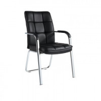 Кресло BN_TQ_конференц Echair-810 VPU кожзам черный, хром