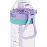 Бутылка для воды с трубочкой MESHU "Cat" 480мл, пластик, сиреневая