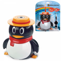 Точилка электрическая BRAUBERG (БРАУБЕРГ) "Пингвин", питание от USB/4 батареек АА, 223569