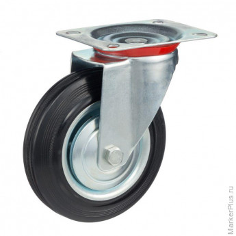 Колесо поворотное Стелла-техник 4001-160 д.160мм,г/п 145кг,резина,металл