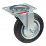 Колесо поворотное Стелла-техник 4001-160 д.160мм,г/п 145кг,резина,металл