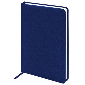 Ежедневник недатированный А5 (138x213 мм) BRAUBERG 'Select', балакрон, 160 л., синий, 111664