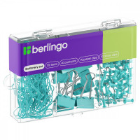 Набор мелкоофисных принадлежностей Berlingo, 120 предметов, голубой, пластиковая упаковка