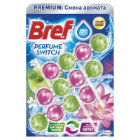 Блок туалетный подвесной твердый 3 шт. х 50 г BREF (Бреф) Perfume Switch, "Яблоня-лотос", 2336888, комплект 3 шт