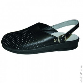 Сабо муж.нат.кожа цв.чёрный(р.46) (10-12-7)