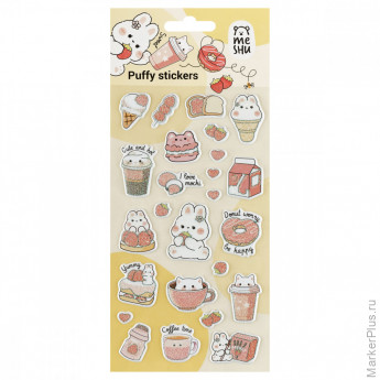Наклейки объемные MESHU "Sweet mood", 10*23см, пакет европодвес