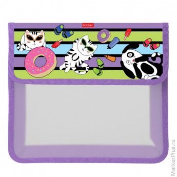 Папка для тетрадей Пласт.А5ф Hatber 1отд 240х205х40,Сладкая комп,AMp_65082