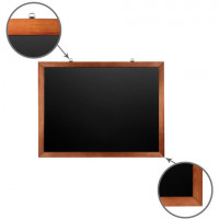 Доска для мела магнитная BRAUBERG, 60х90 см, черная, деревянная окрашенная рамка, 236891