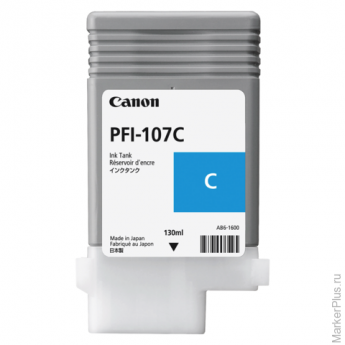 Картридж струйный CANON (PFI-107C) iPF680/685/780/785, голубой, оригинальный, 130 мл, 6706B001
