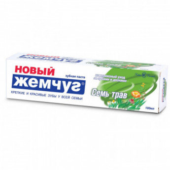 Зубная паста Новый Жемчуг Семь трав 100мл 17127, 4 шт/в уп