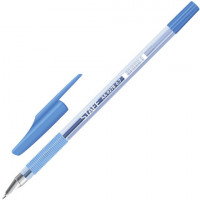 Ручка шариковая STAFF AA-927, СИНЯЯ, корпус тонированный, хром. детали, 0,7 мм, линия 0,5 мм, BP105