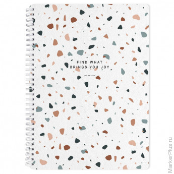 Тетрадь общая А4 96л.клетка,спир,Be Smart,Terrazzo,N3694