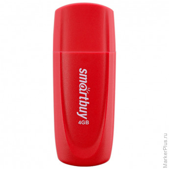Память Smart Buy "Scout" 4GB, USB 2.0 Flash Drive, красный