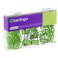 Набор мелкоофисных принадлежностей Berlingo, 120 предметов, зеленый, пластиковая упаковка