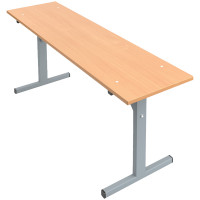Скамья для стола обеденного Мета Мебель, 2-местная, 1200*320*460, каркас серый, ЛДСП бук